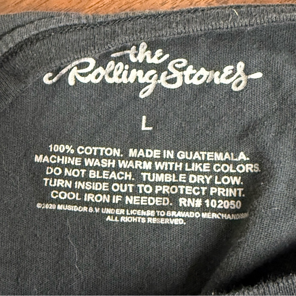 Rolling Stones 1975 US Tour Graphic Band Tee Black Red Large Rock - Picture 7 of 8